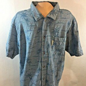 Columbia Sportswear Men's Blue Fish Palms Shirt